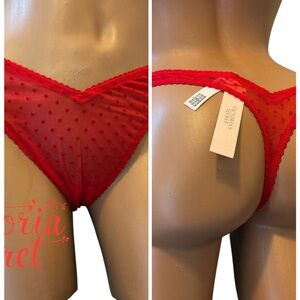 Victoria's Secret Red Mesh Panty